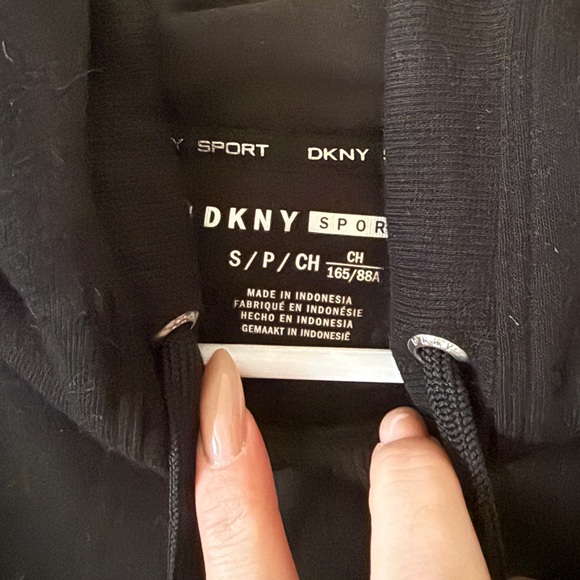 DKNY Black Hoodie with Silver Logo - Picture 3 of 3